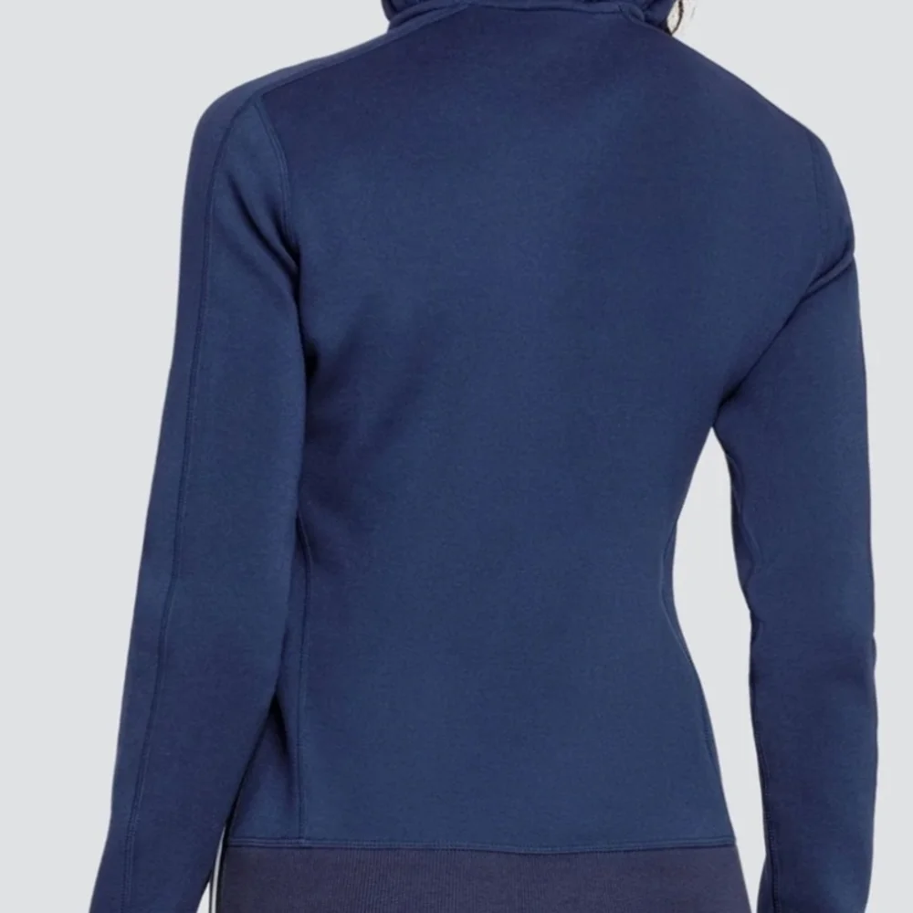 Tail Activewear Condoleeza Navy Ruffle Funnel Neck Pullover Size XL NWT - Picture 3 of 5